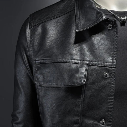 Classic Men’s Faux Leather Jacket