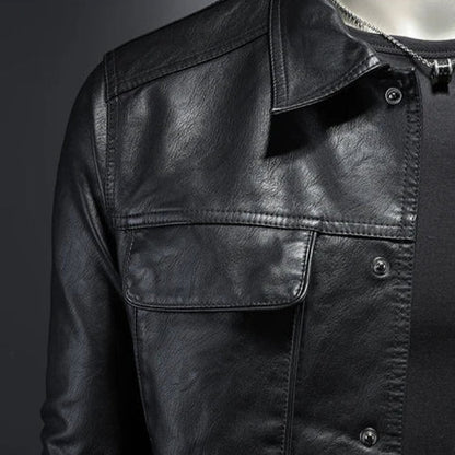 Classic Men’s Faux Leather Jacket