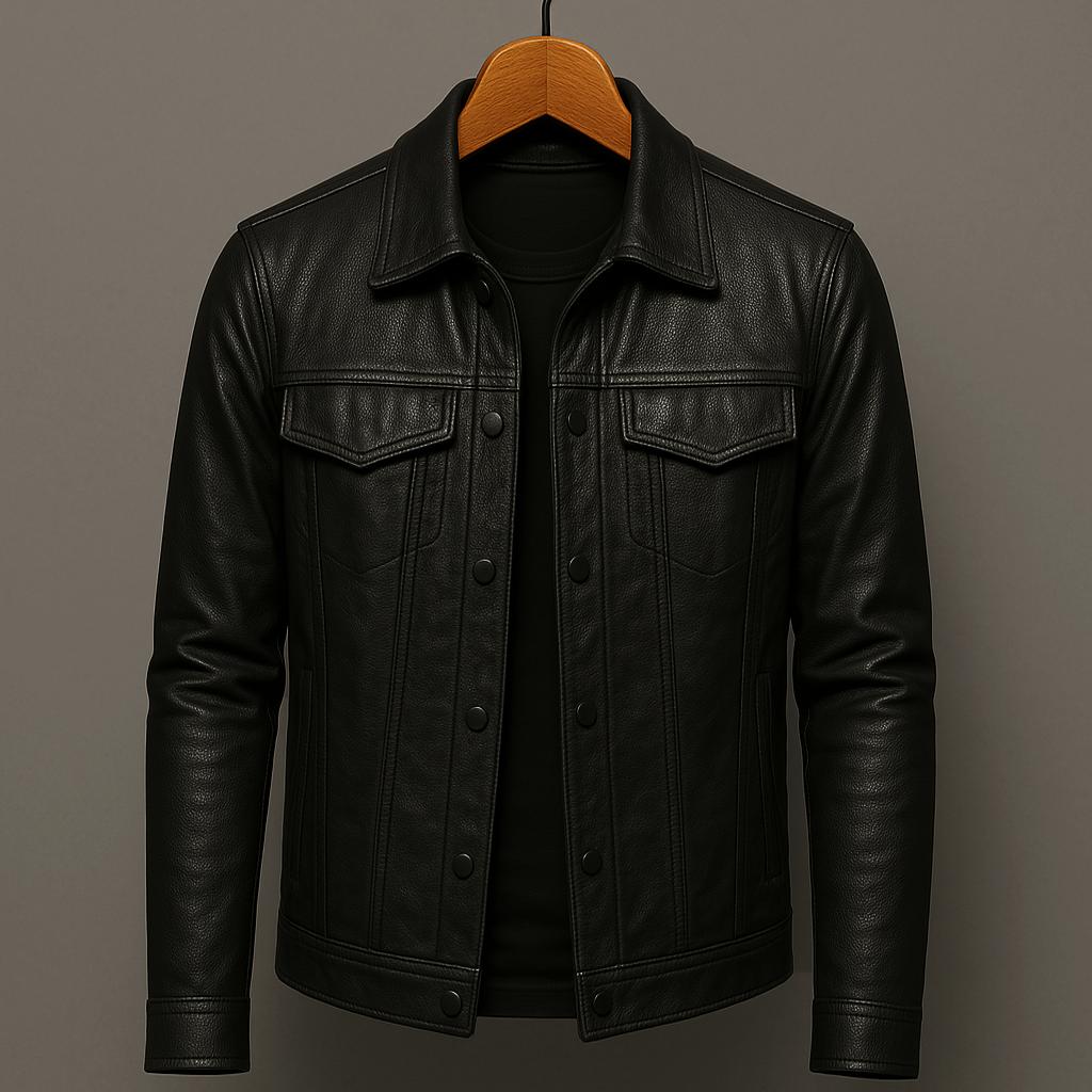 Classic Men’s Faux Leather Jacket
