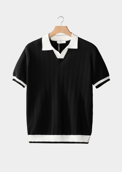 CONTRAST TEXTURED POLO